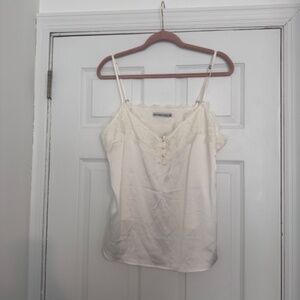 Abercrombie & Fitch Eyelash Lace Satin Camisole - Size XL